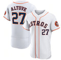 Rebec Houston Astros #27 Jose Altuve White  2022 World Series Flex Base Stitched Jersey