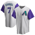 Rebec A.Diamondbacks #7 Corbin Carroll Player Cream Throwback Cooperstown Limited Personalized Stitched Jerseys