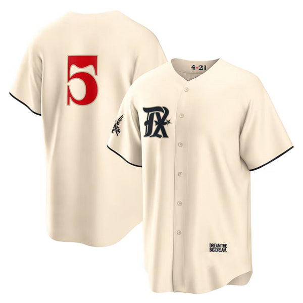 Rebec Texas Rangers #5 Corey Seager Cream  2023 City Connect Cool Base Stitched Jersey