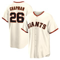 Rebec San Francisco Giants #26 Matt Chapman Cream  Home Replica Jersey