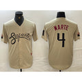 Rebec Arizona Diamondback #4 Ketel Marte 2021 Gold  City Connect Cool Base Stitched Jersey