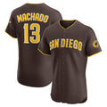 Rebec San Diego Padres #13 Manny Machado Brown  Road Elite Jersey