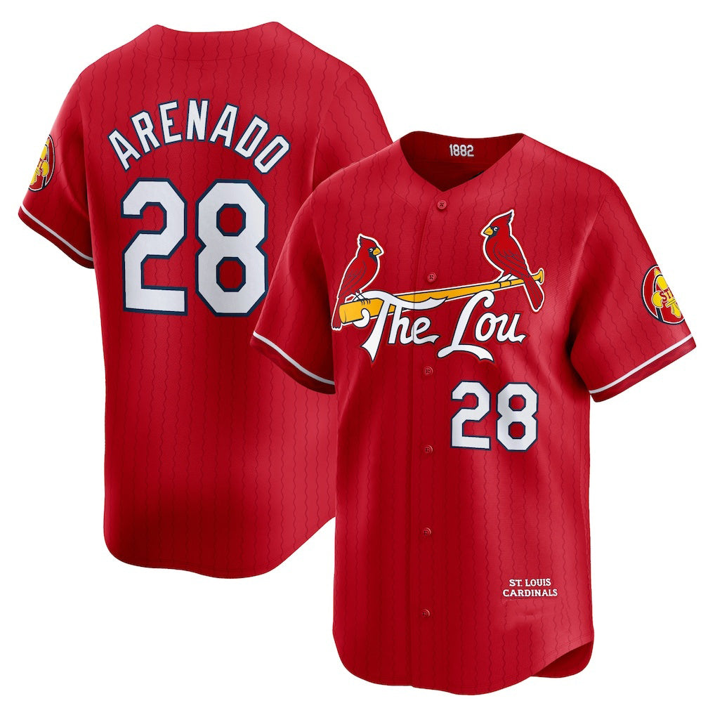 Rebec St. Louis Cardinals #28 Nolan Arenado Red  2024 City Connect Limited Player Jersey