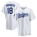 Rebec Los Angeles Dodgers #18 Yoshinobu Yamamoto White  2025 World Series Champions Home Replica Jersey