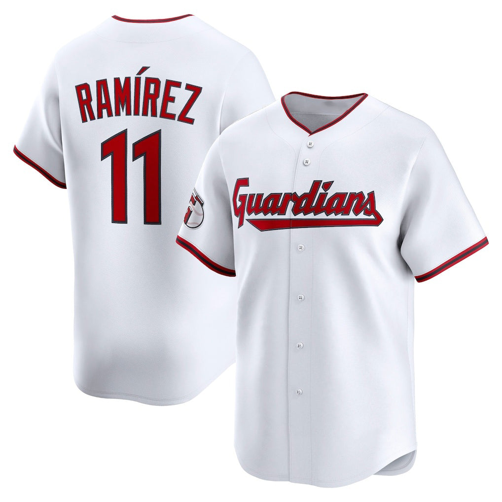 Rebec Cleveland Guardians #11 Jos¨¦ Ram¨ªrez White  Home Limited Player Jersey