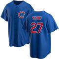 Rebec Chicago Cubs #27 Seiya Suzuki Royal  Cool Base Stitched Jersey