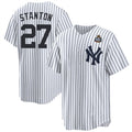 Rebec New York Yankees #27 Giancarlo Stanton White  2024 World Series With Name Cool Base Stitched Jersey