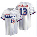 Rebec Atlanta Braves #13 Ronald Acu?a Jr. 2021 City Connect Stitched White  Jersey