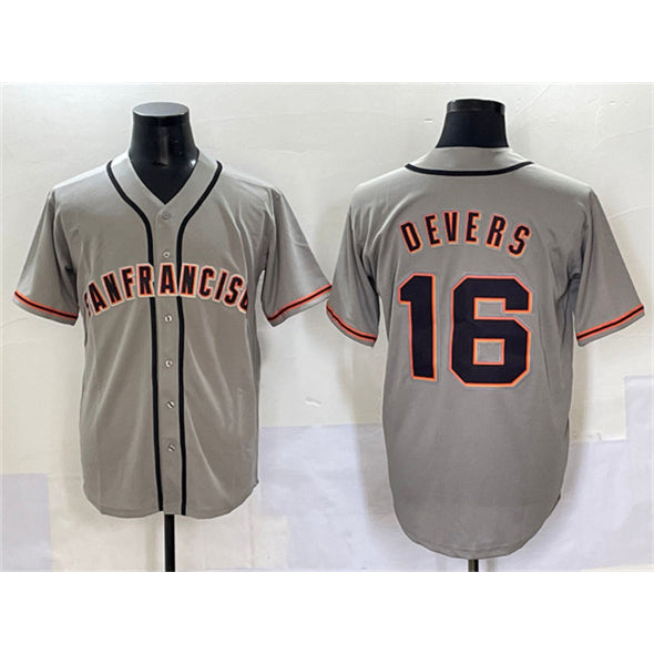 Rebec San Francisco Giants #16 Rafael Devers Gray  Cool Base Stitched Jersey