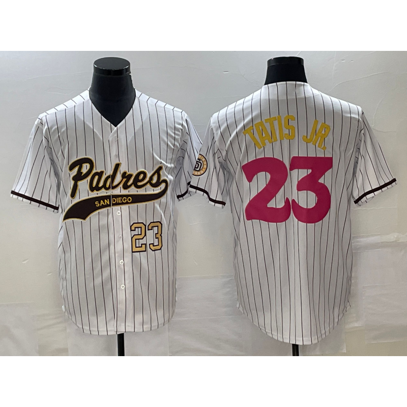 Rebec San Diego Padres #23 Fernando Tatis Jr Number White  NEW 2023 City Connect Cool Base Stitched Jersey