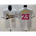 Rebec San Diego Padres #23 Fernando Tatis Jr Number White  NEW 2023 City Connect Cool Base Stitched Jersey