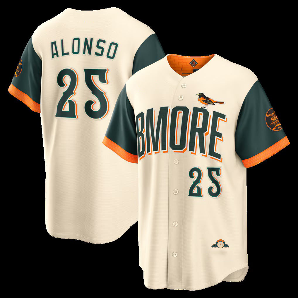 Rebec Baltimore Orioles #25 Pete Alonso Natural  2026 City Connect Stadium Jersey