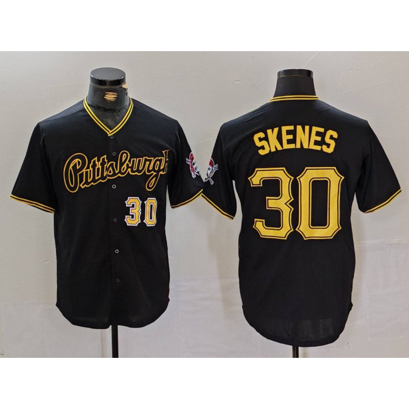 Rebec Pittsburgh Pirates #30 Paul Skenes Black  Cool Base Jersey