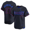 Rebec Toronto Blue Jays #27 Vladimir Guerrero Jr. Black  2024 City Connect Limited Stitched Jersey