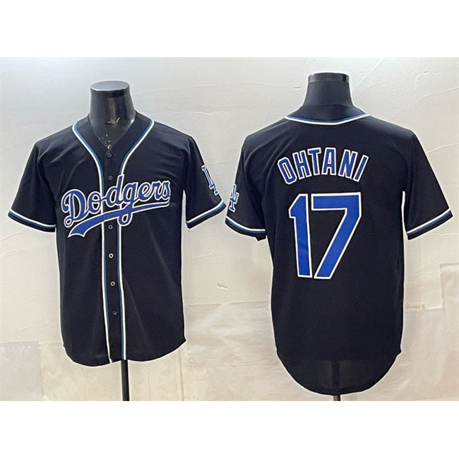 Rebec Los Angeles Dodgers #17 Shohei Ohtani Black  Fashion Cool Base Stitched Jersey