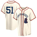 Rebec San Francisco Giants #51 Jung Hoo Lee Cream  2024 Rickwood Classic Stitched Jersey