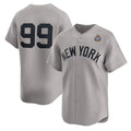 Rebec New York Yankees #99 Aaron Judge Gray  2024 World Series Limited Stitched Jersey