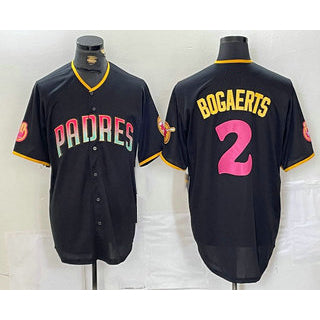 Rebec San Diego Padres #2 Xander Bogaerts Black  Fashion Jersey