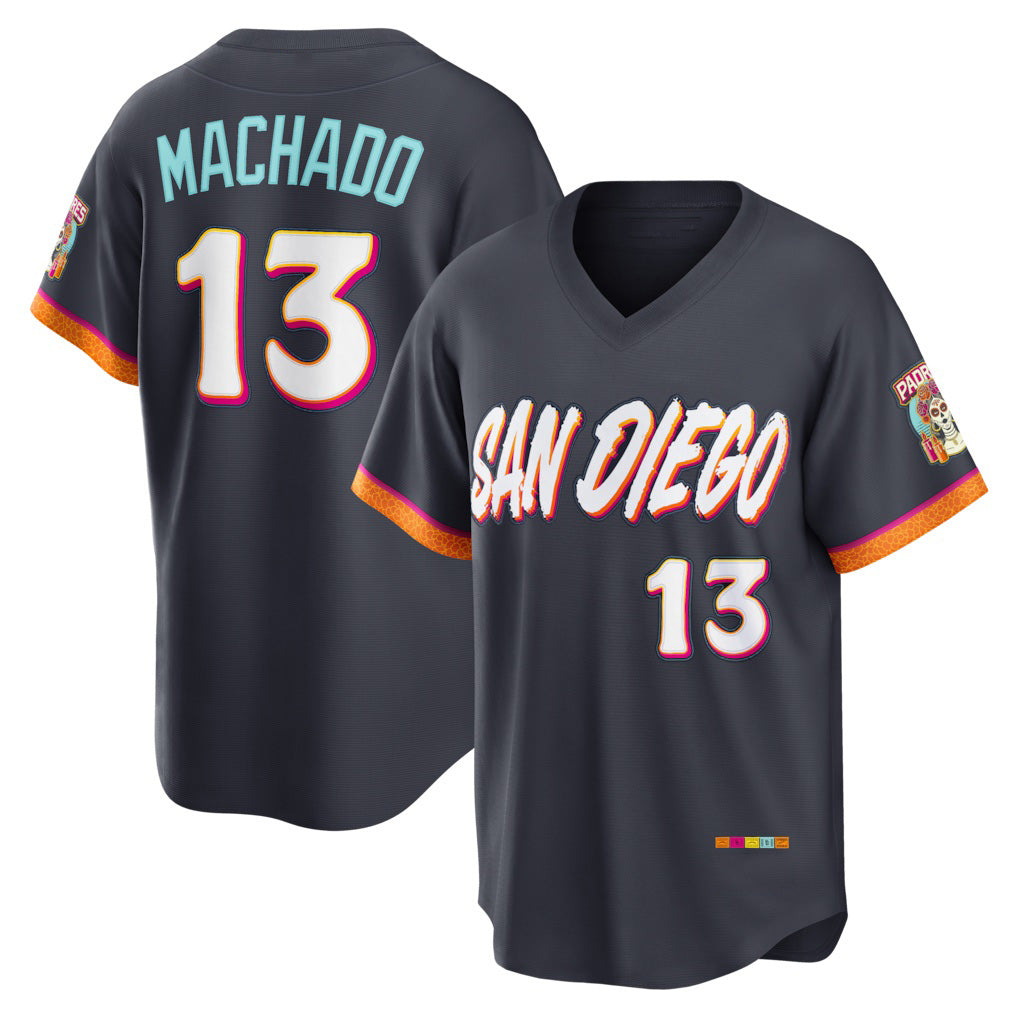 Rebec San Diego Padres #13 Manny Machado Obsidian  2026 City Connect Stadium Jersey