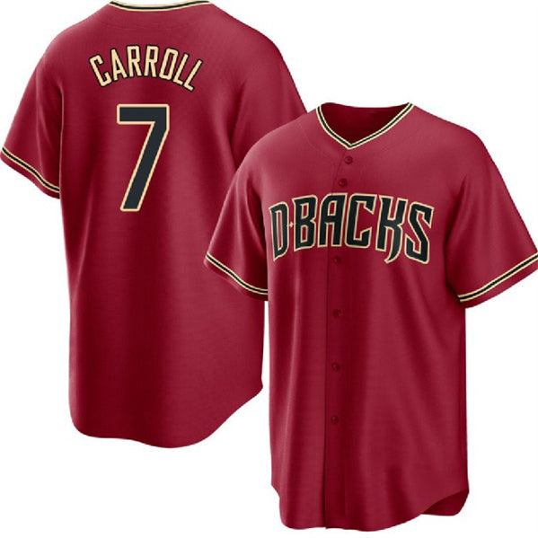 Rebec Arizona Diamondbacks #7 Corbin Carroll Red  Cool Base Stitched Jersey