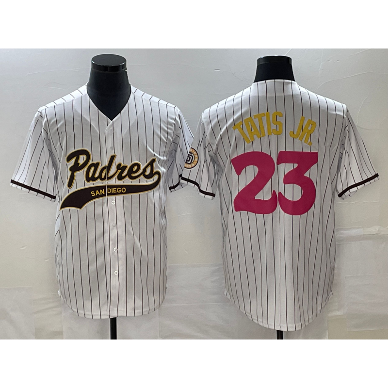 Rebec San Diego Padres #23 Fernando Tatis Jr White  NEW 2023 City Connect Cool Base Stitched Jersey 2