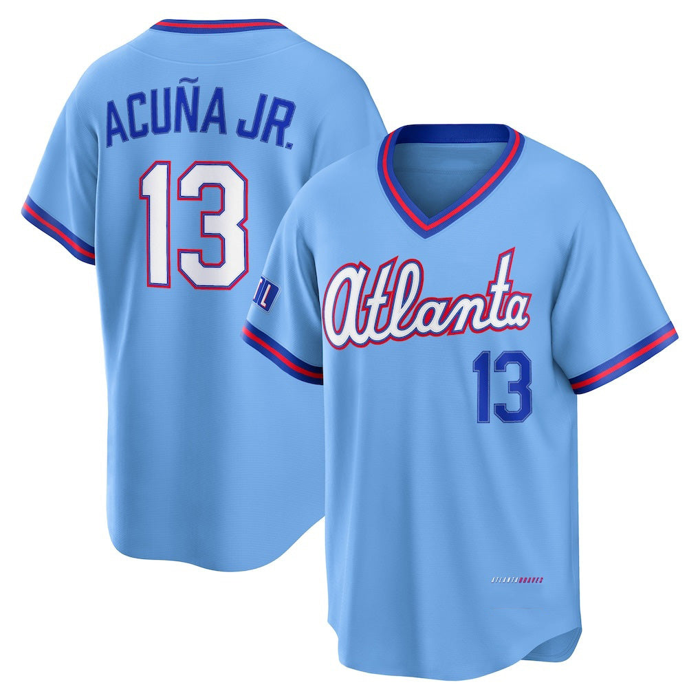 Rebec Atlanta Braves #13 Ronald Acu?a Jr. Powder Blue  2026 City Connect Stadium Jersey