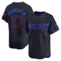 Rebec Toronto Blue Jays #27 Vladimir Guerrero Jr. Black  2024 City Connect Limited Player Jersey