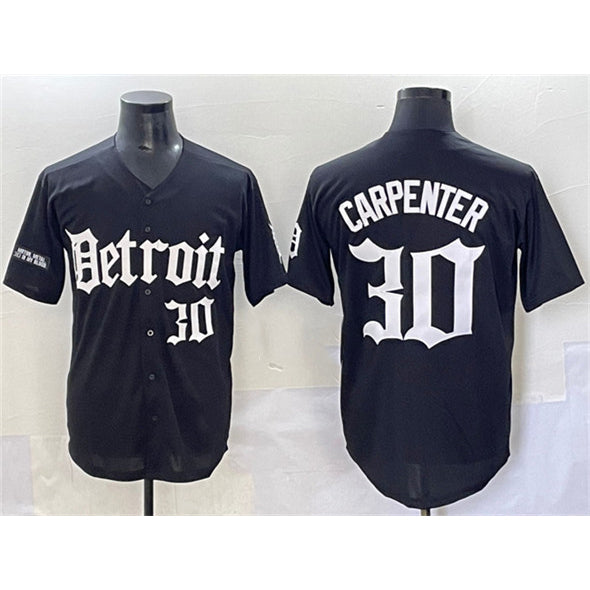 Rebec Detroit Tigers #30 Kerry Carpenter Black  'Motor Gothic Edition' Vapor Premier Limited Stitched Jersey