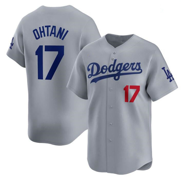 Rebec Los Angeles Dodgers #17 Shohei Ohtani Gray  Cool Base Stitched Jersey 1