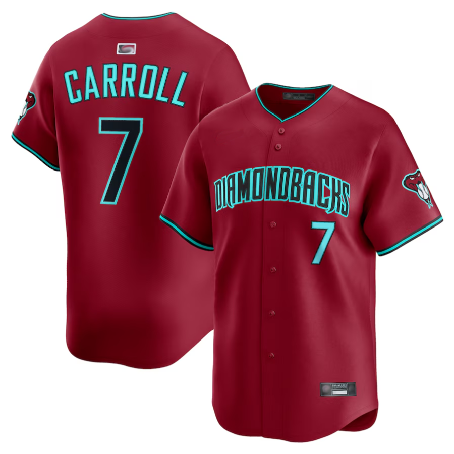 Rebec A.Diamondbacks #7 Corbin Carroll Player Red Alternate Limited Personalized Stitched Jerseys