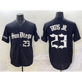 Rebec San Diego Padres #23 Fernando Tatis Jr. Black  Gothic Edition Vapor Limited Stitched Jersey