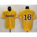 Rebec Boston Red Sox #16 Jarren Duran Gold  City Connect Stitched Jersey