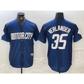 Rebec Detroit Tigers #35 Justin Verlander Navy  2024 City Connect Cool Base Limited Stitched Jersey