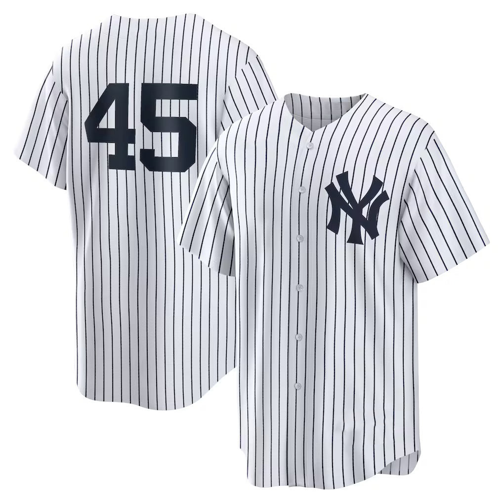 Rebec New York Yankees #45 Gerrit Cole White  Home Replica Player Name Jersey