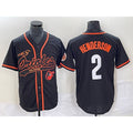 Rebec Baltimore Orioles #2 Gunnar Henderson Black  With Patch Cool Base Stitched Jersey