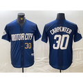 Rebec Detroit Tigers #30 Kerry Carpenter Number 2024 Navy  City Connect Cool Base Limited Stitched Jersey 2
