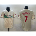 Rebec Philadelphia Phillies #7 Trea Turner Cream  Phanatic Limited Stitched Jersey