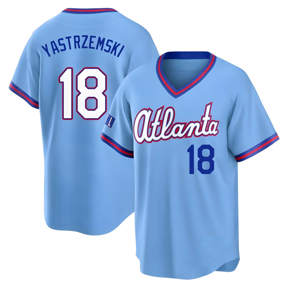 Rebec A.Braves #18 Mike Yastrzemski player Blue Limited Powder 2026 City Connect Stadium Stitched Jerseys