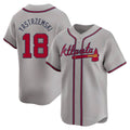 Rebec A.Braves #18 Mike Yastrzemski player Gray Limited Away Stitched Jerseys