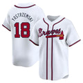 Rebec A.Braves #18 Mike Yastrzemski player White Limited Home Stitched Jerseys