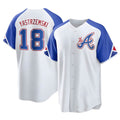 Rebec A.Braves #18 Mike Yastrzemski player White Replica City Connect Stitched Jerseys