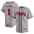 Rebec A.Braves #1 Ozzie Albies Player Gray Vapor Premier City Connect Premium Stitched Jerseys