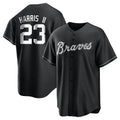 Rebec A.Braves #23 Michael Harris II player Black&White Replica Stitched Jerseys