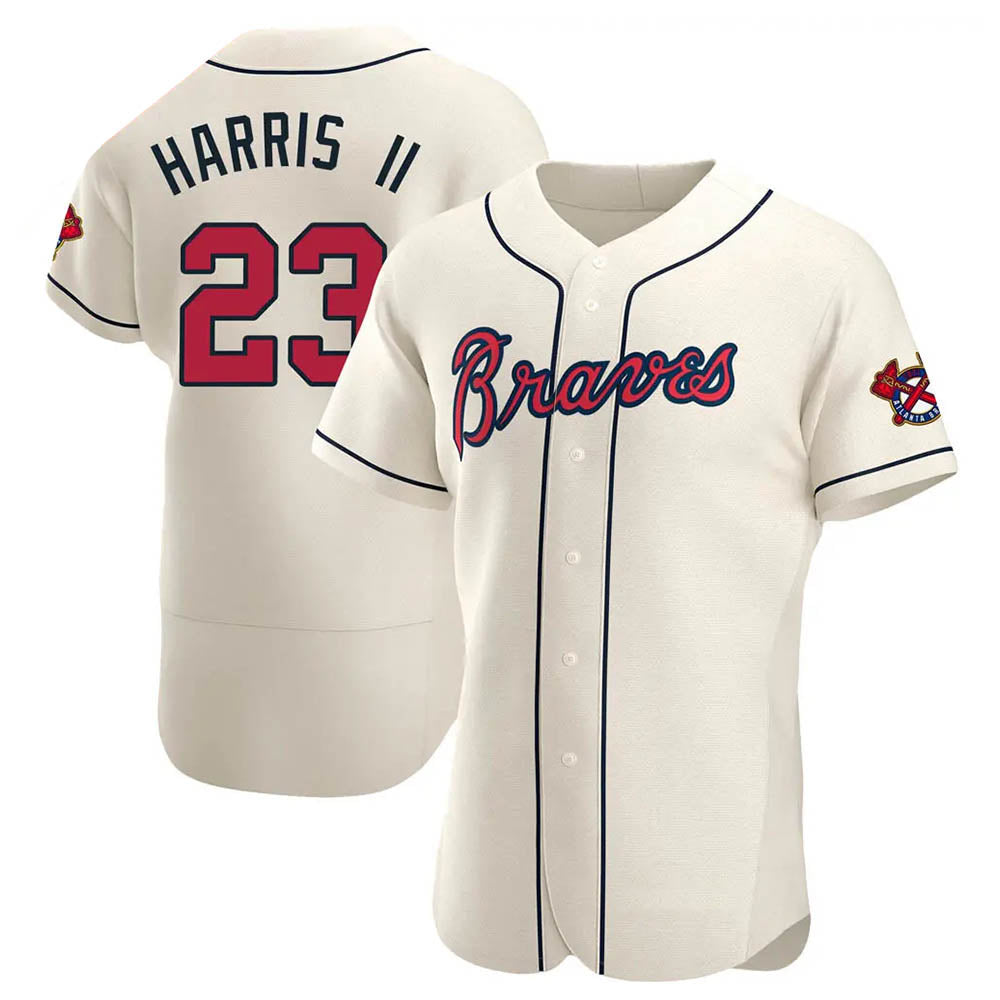 Rebec A.Braves #23 Michael Harris II player Cream Authentic Alternate Stitched Jerseys