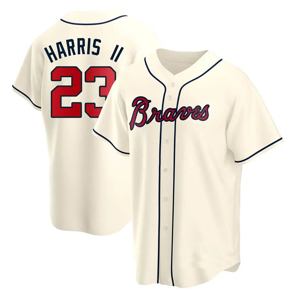 Rebec A.Braves #23 Michael Harris II player Cream Replica Alternate Stitched Jerseys