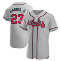 Rebec A.Braves #23 Michael Harris II player Gray Authentic Road Stitched Jerseys