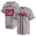 Rebec A.Braves #23 Michael Harris II player Gray Limited Away Stitched Jerseys