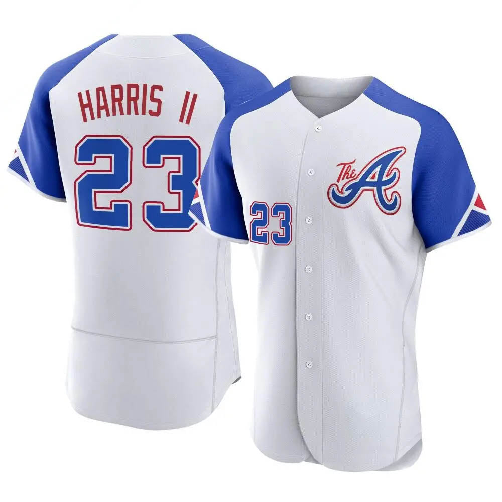 Rebec A.Braves #23 Michael Harris II player White Authentic City Connect Stitched Jerseys