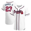 Rebec A.Braves #23 Michael Harris II player White Authentic Home Stitched Jerseys