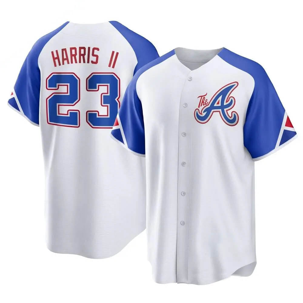Rebec A.Braves #23 Michael Harris II player White Replica City Connect Stitched Jerseys